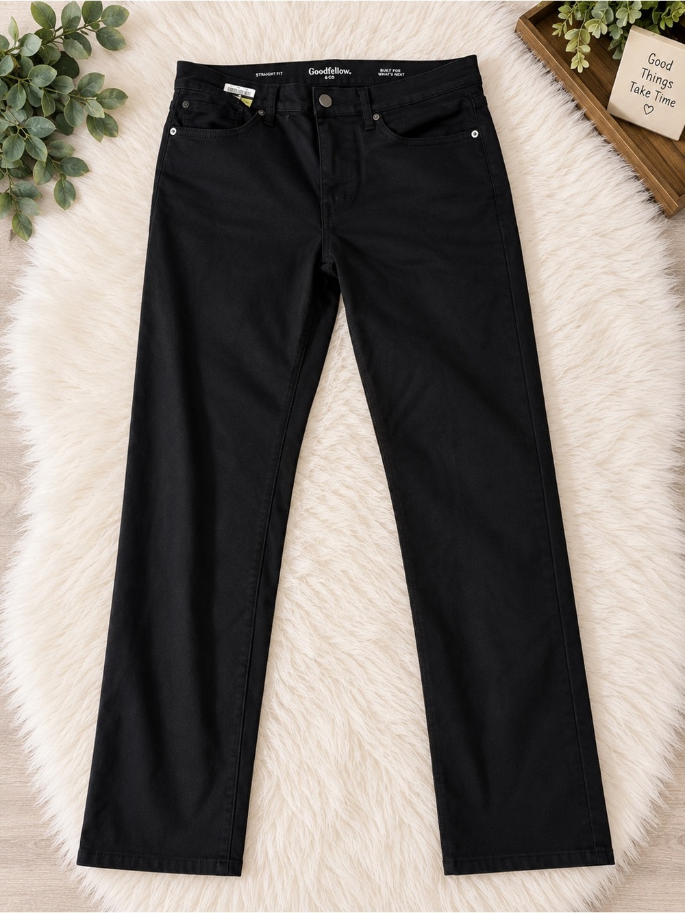 Goodfellow & Co Black Straight Leg Men's Jeans